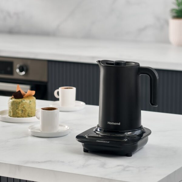 Homend Pottoman Plus 1889H 5 Fincan Kapasiteli Otomatik Türk Kahve Makinesi, Mini Kettle ve Süt Isıtıcı 3 in 1