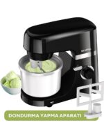 Kumtel Siyah Hamur Yoğurma 1800WATT 4.5lt Dondurma Yapma Aprt. Sm-02 - Görsel 3
