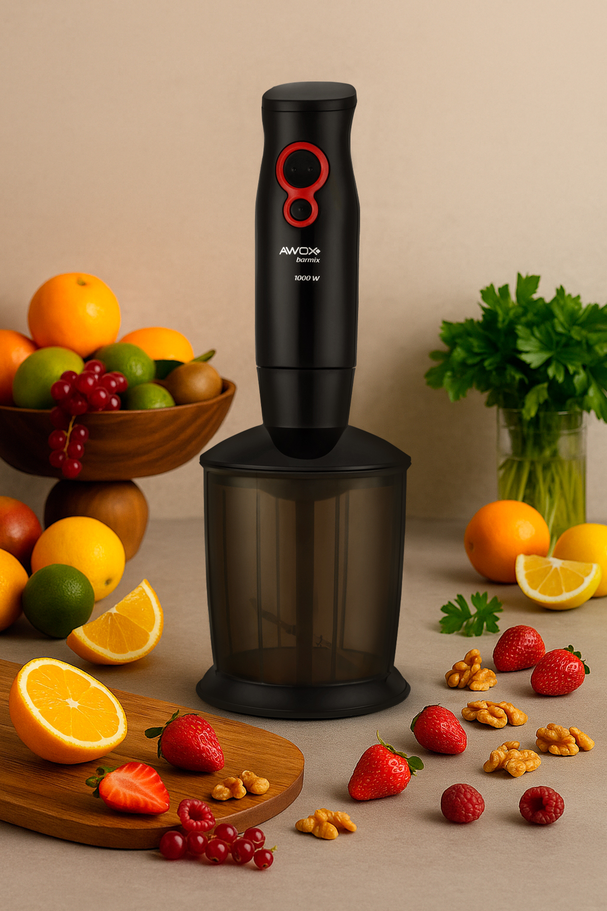 1_org_zoom Barmix 3in1 1000 Watt Çıkabilir Çelik Uçlu 3'lü Blender & Mikser Seti - Görsel 1