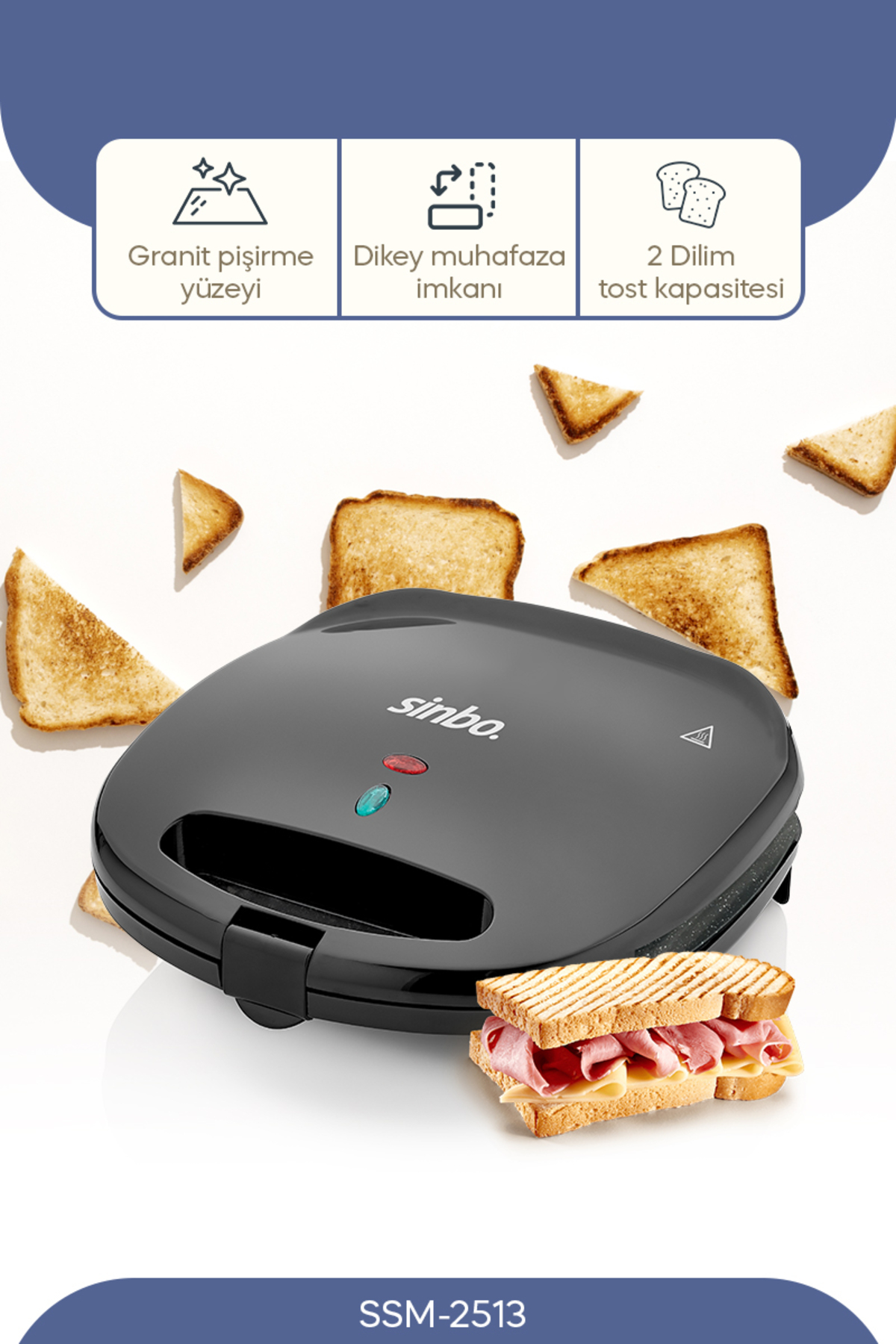 1_org_zoom Ssm 2513 Tost Makinesi - Görsel 1