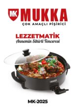 MK-2025 Lezzetmatik Çok Amaçlı Pişirici Pizza Tavası -Koyu Gri