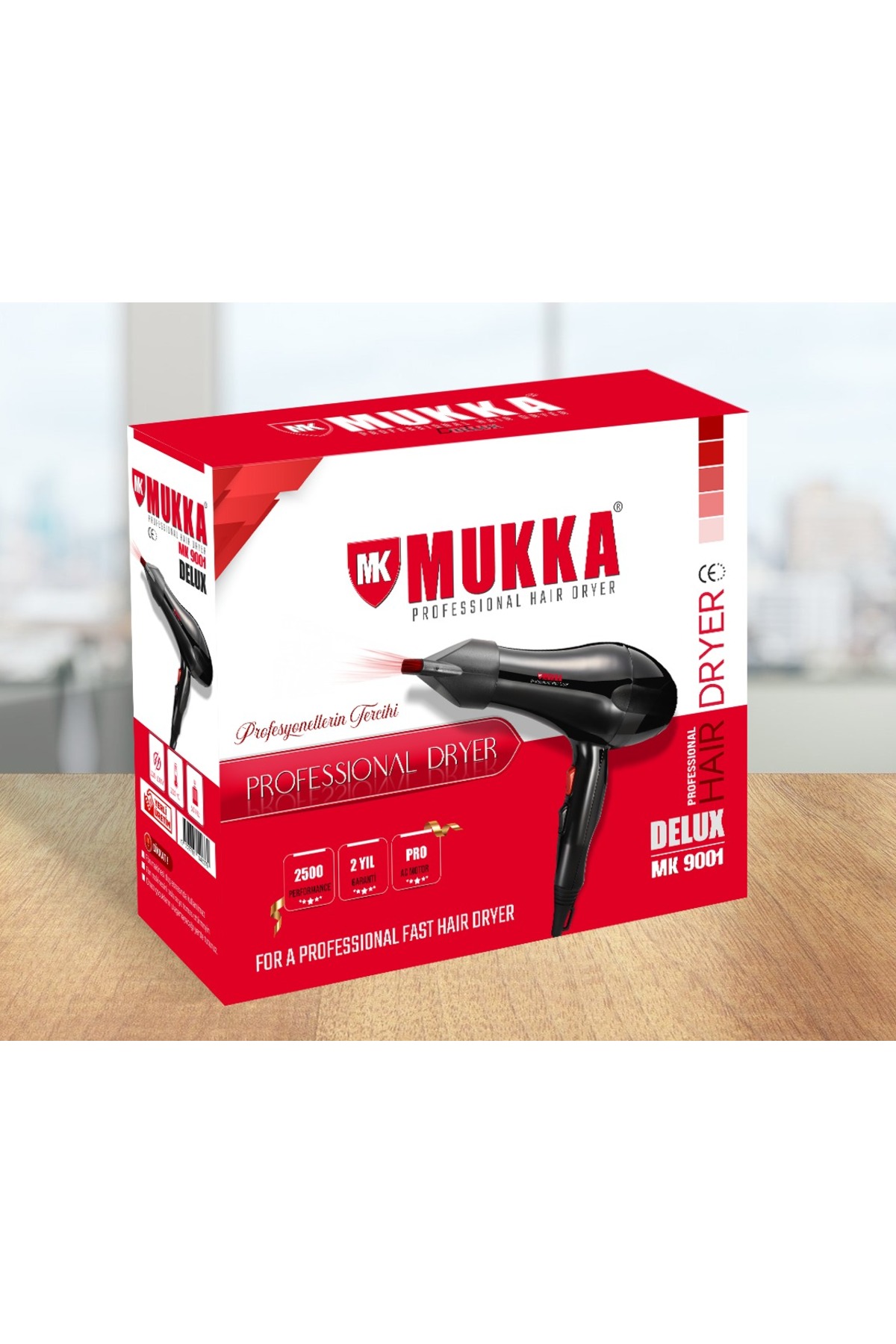 1_org_zoom Mk-9001 Delux Turbo Profesyonel 2500 W Saç Kurutma & Fön Makinesi Kılıf Hediyeli - Görsel 1