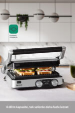 Grilliant 1340h Inox Gövde Döküm Plaka Tost Ve Izgara Makinesi - Görsel 2
