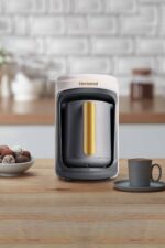 Pottoman 1860h 5 Fincan Kapasiteli Bol Köpüklü Türk Kahve Makinesi,  Krem Gold