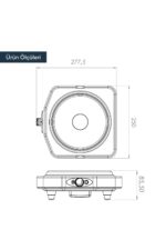 LX-7115 Ayarlanabilir Termostatlı Tekli Elektrikli Ocak - Siyah - Görsel 4