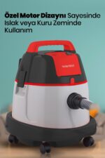 Kürem 20 Litre Geniş Hazneli 2200 Watt Islak Kuru Toz Torbalı Süpürge Elektrikli Süpürge - Görsel 4