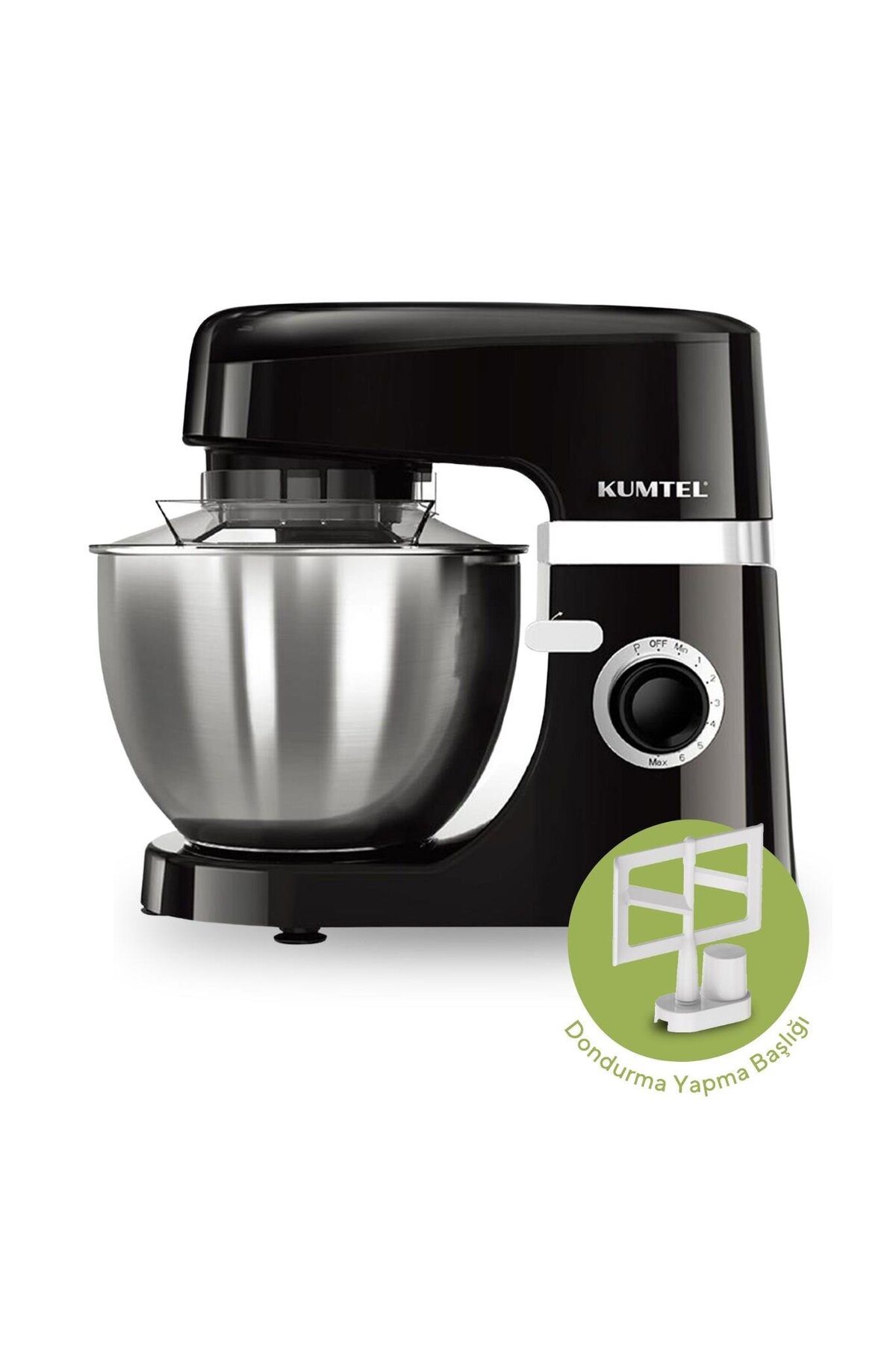 1_org_zoom Siyah Hamur Yoğurma 1800Watt 4.5Lt Dondurma Yapma Aprt. SM-02 - Görsel 1