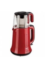Chaiwan Çay Makinesi Elektrikli Tea Marker Cam Demlik Kırmızı