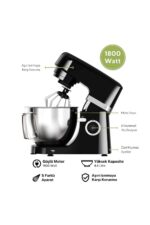 Siyah Hamur Yoğurma 1800Watt 4.5Lt Dondurma Yapma Aprt. SM-02 - Görsel 4