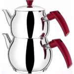 Çelik Viola Mini Çaydanlık Bordo 2 - 2,99 L Beyaz