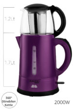 Teaplus Cam Demlikli Elektrikli Çay Makinesi Mor - Görsel 2