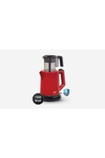 Chaiwan Çay Makinesi Elektrikli Tea Marker Cam Demlik Kırmızı - Görsel 2