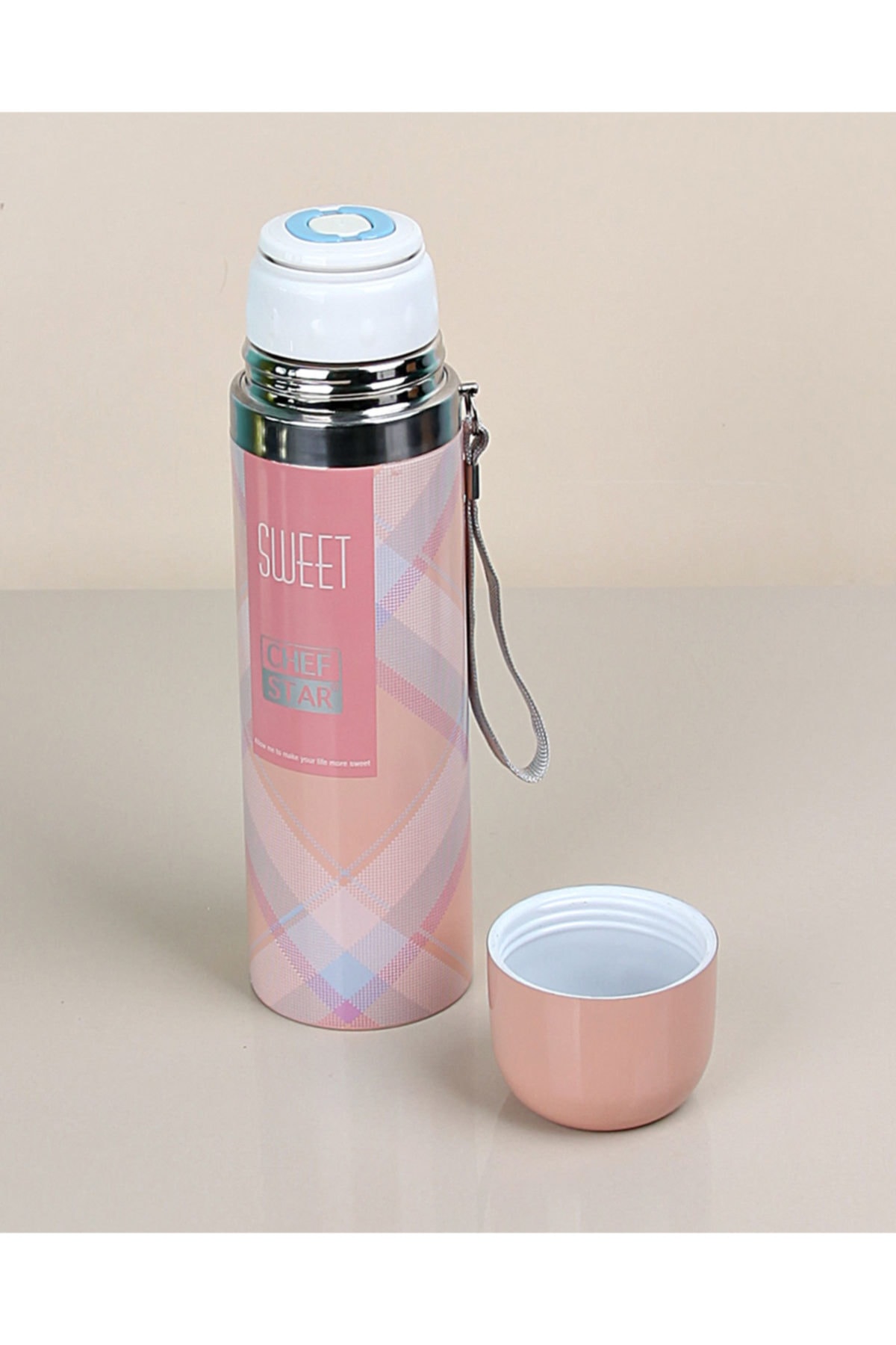 2_org_zoom Chef Star 500 Ml Çelik Termos - Görsel 1
