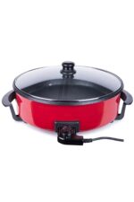 Sc-240 Pitava 1200 Watt 7 Litre 40 Cm Pizza Tenceresi - Kırmızı - Görsel 3