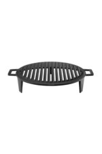 Döküm Mangal Izgarası Çift Silikon Kulplu Çap 37 Cm Yuvarlak Model - Görsel 3